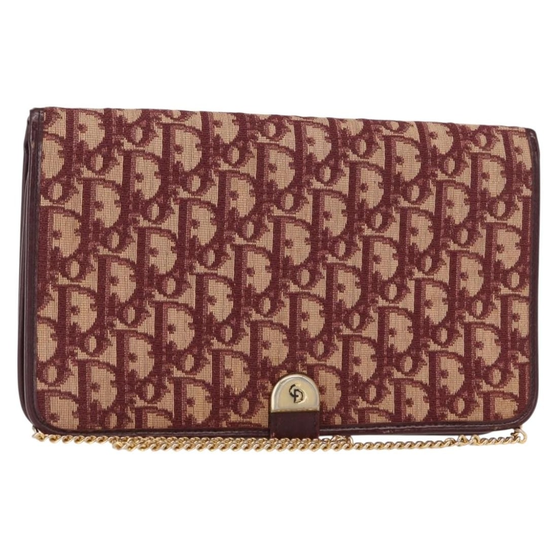 Christian Dior Red Gold Trotter Canvas Shoulder Bag Authenticated (1 of 18)