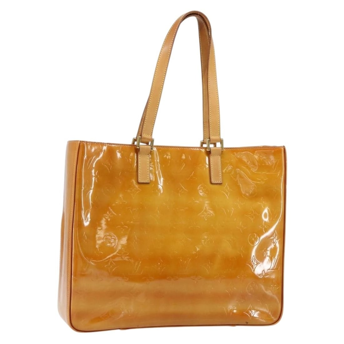 LOUIS VUITTON Monogram Vernis Columbus Tote Bag Beige M91023 Auth: LOUIS VUITTON Monogram Vernis Columbus Tote Bag Beige M91023 Auth This LOUIS VUITTON Monogram Vernis Columbus Tote Bag in Beige is a stylish and functional accessory crafted from high-quality patent l