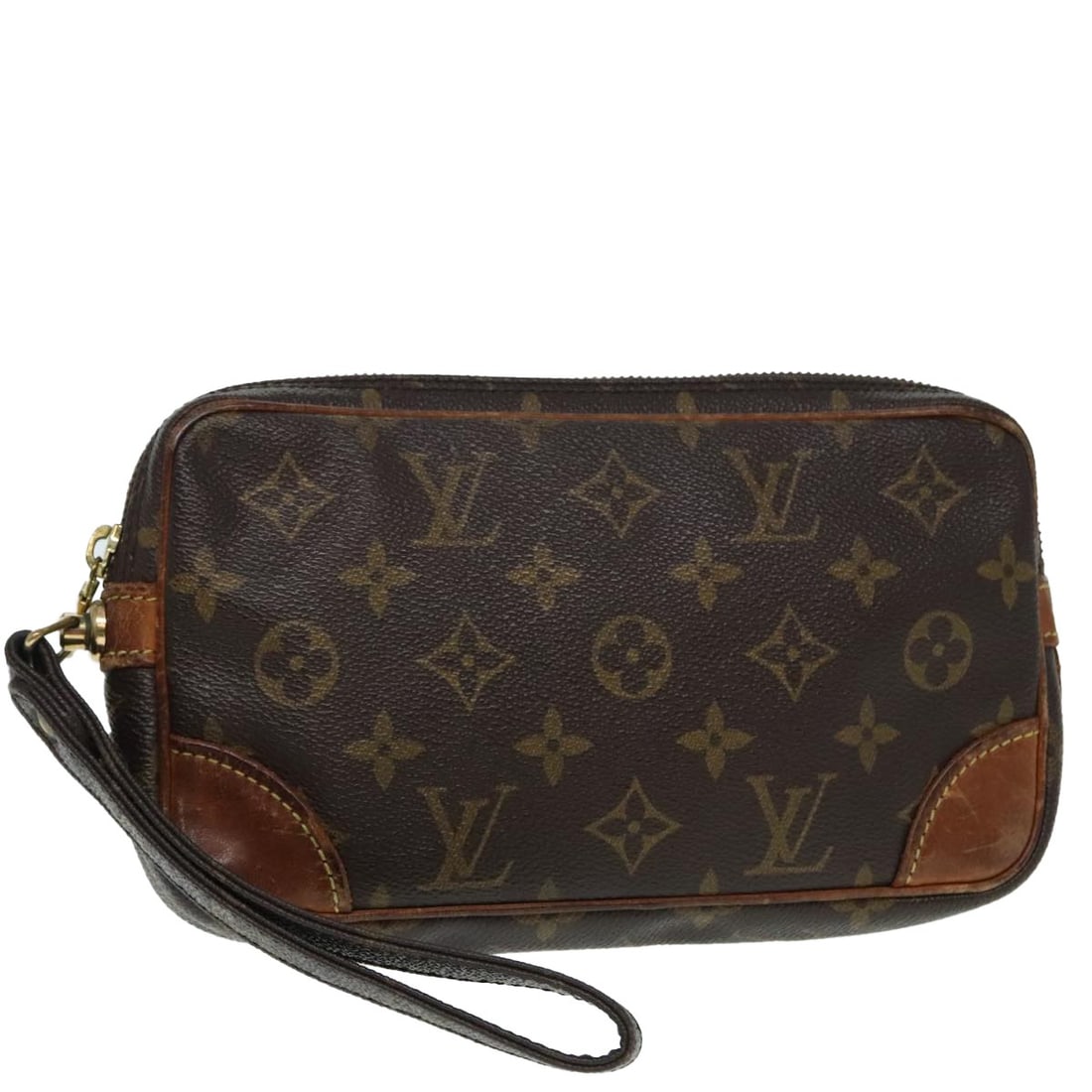 LOUIS VUITTON Monogram Marly Dragonne PM Clutch Bag M51827 Authentic: LOUIS VUITTON Monogram Marly Dragonne PM Clutch Bag M51827 Authentic This authentic LOUIS VUITTON Monogram Marly Dragonne PM Clutch Bag is a stylish accessory for any occasion. Crafted from durable mo