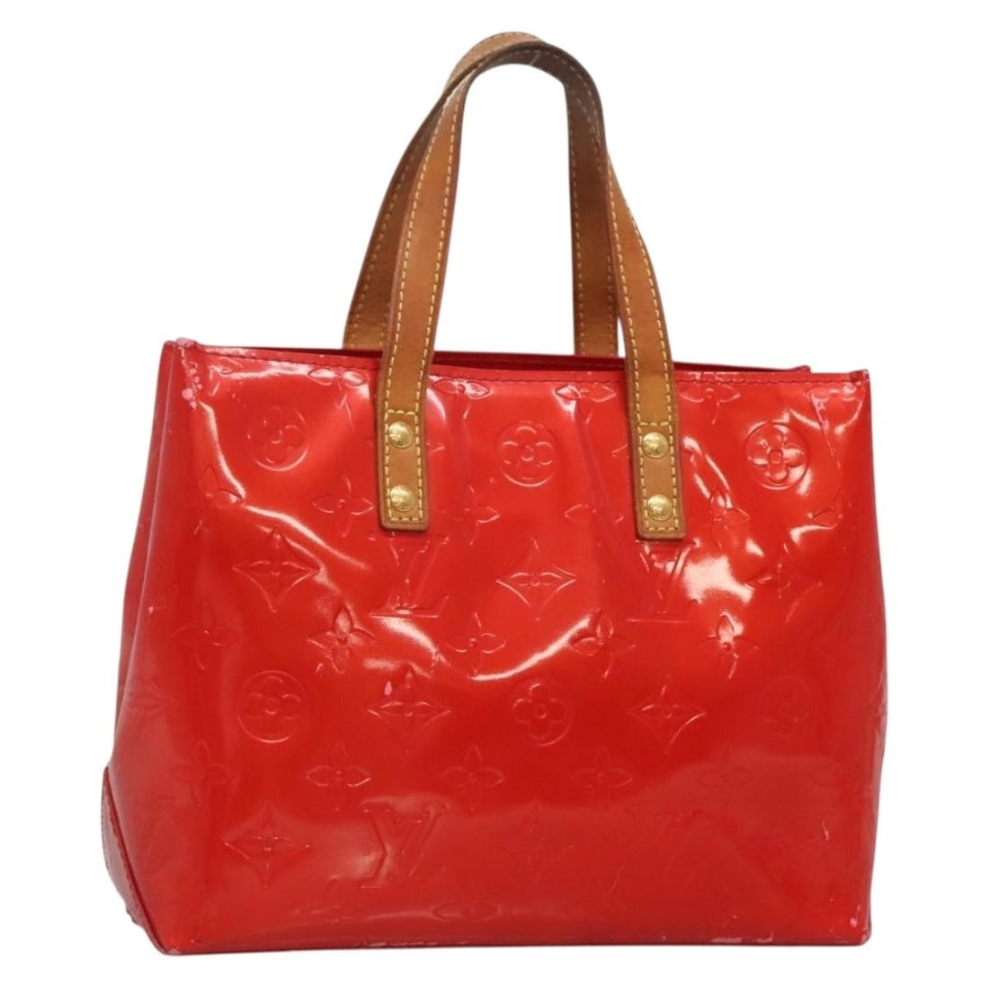 Authentic Louis Vuitton Red Vernis Reade PM Hand Bag M91088 Made in France: Authentic Louis Vuitton Red Vernis Reade PM Hand Bag M91088 Made in France Elevate your accessory collection with this authentic LOUIS VUITTON Monogram Vernis Reade PM Hand Bag in a striking red rouge