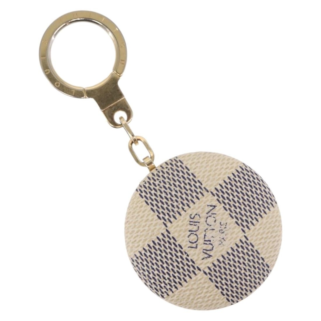 Damier Azur Canvas Astropill Bag Charm by Louis Vuitton N65989: Damier Azur Canvas Astropill Bag Charm by Louis Vuitton N65989 This is a Louis Vuitton Damier Azur Astropill charm crafted from Damier Azur canvas. The charm features the signature Damier Azur pattern