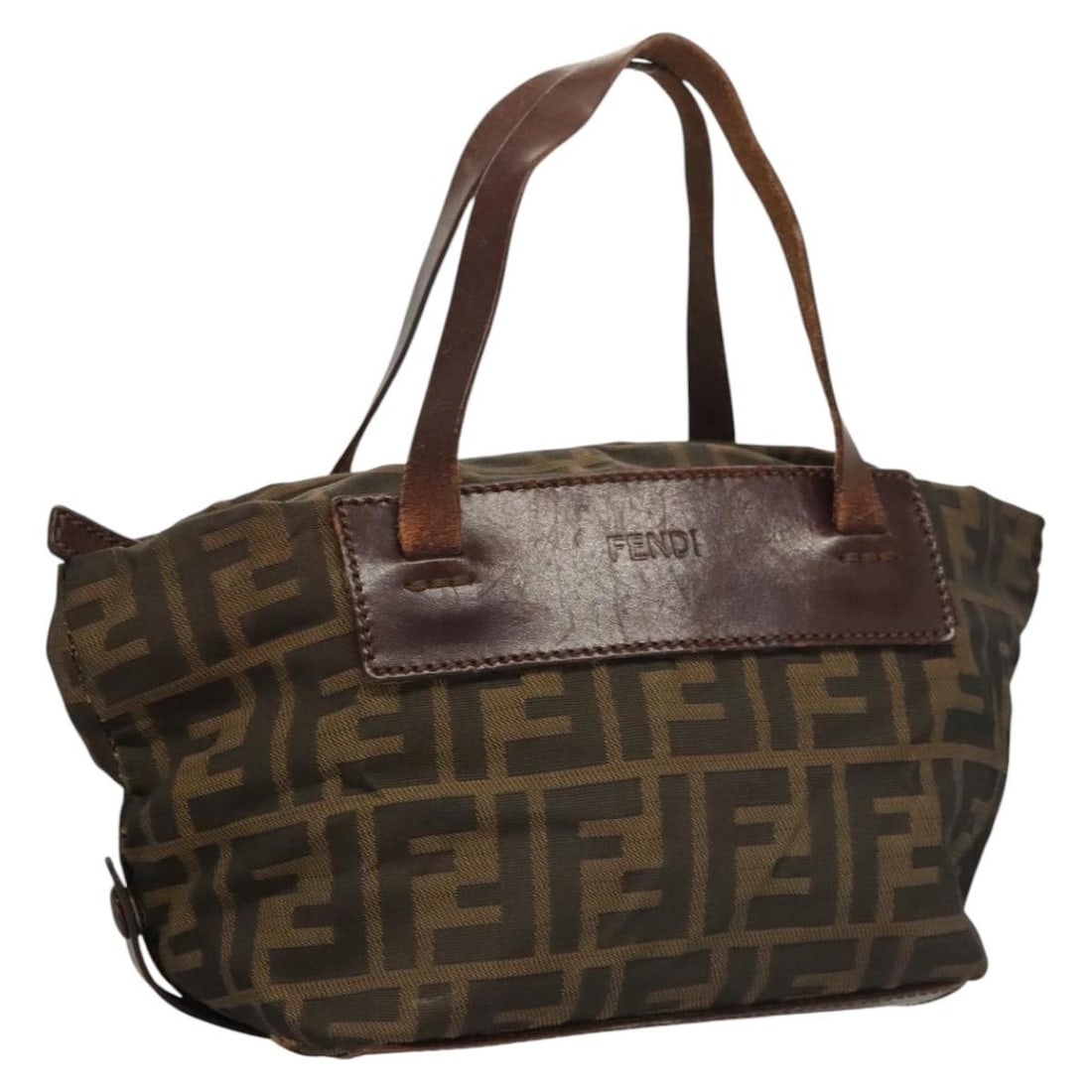 FENDI Zucca Canvas Hand Bag Black Brown Made in Italy: FENDI Zucca Canvas Hand Bag Black Brown Made in Italy This authentic FENDI Zucca Canvas Hand Bag features a stylish black and brown exterior, perfect for both casual and formal occasions. Crafted in I