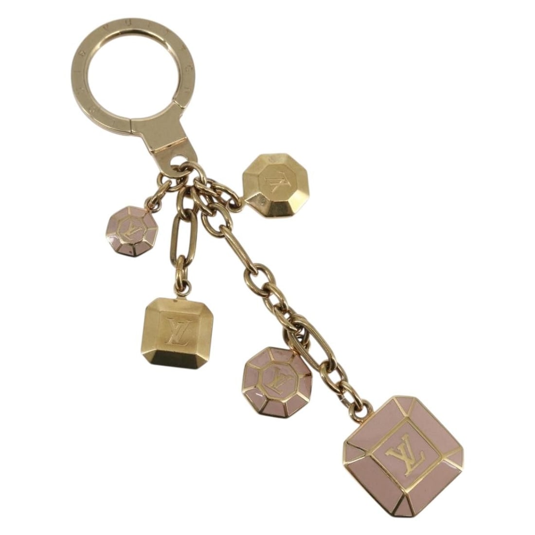 LOUIS VUITTON M66461 Gold Pink Key Holder Authentic Luxury Accessory (1 of 8)