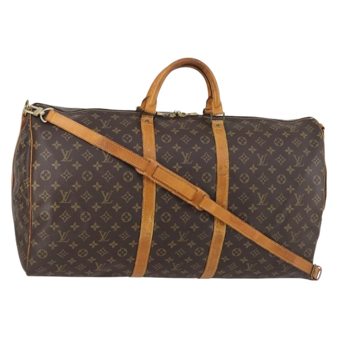 LOUIS VUITTON Monogram Keepall Bandouliere 60 Boston Bag M41412 Auth (1 of 18)