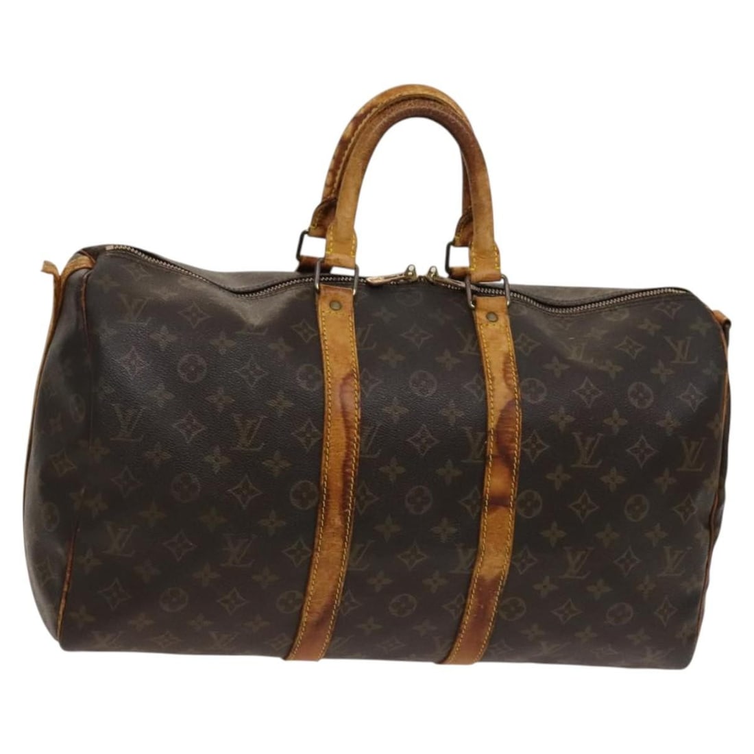 LOUIS VUITTON Monogram Keepall Bandouliere 45 M41418 Boston Bag Authenticated: LOUIS VUITTON Monogram Keepall Bandouliere 45 M41418 Boston Bag Authenticated Introducing the iconic LOUIS VUITTON Monogram Keepall Bandouliere 45 Boston Bag, a timeless piece crafted from Monogram Ca