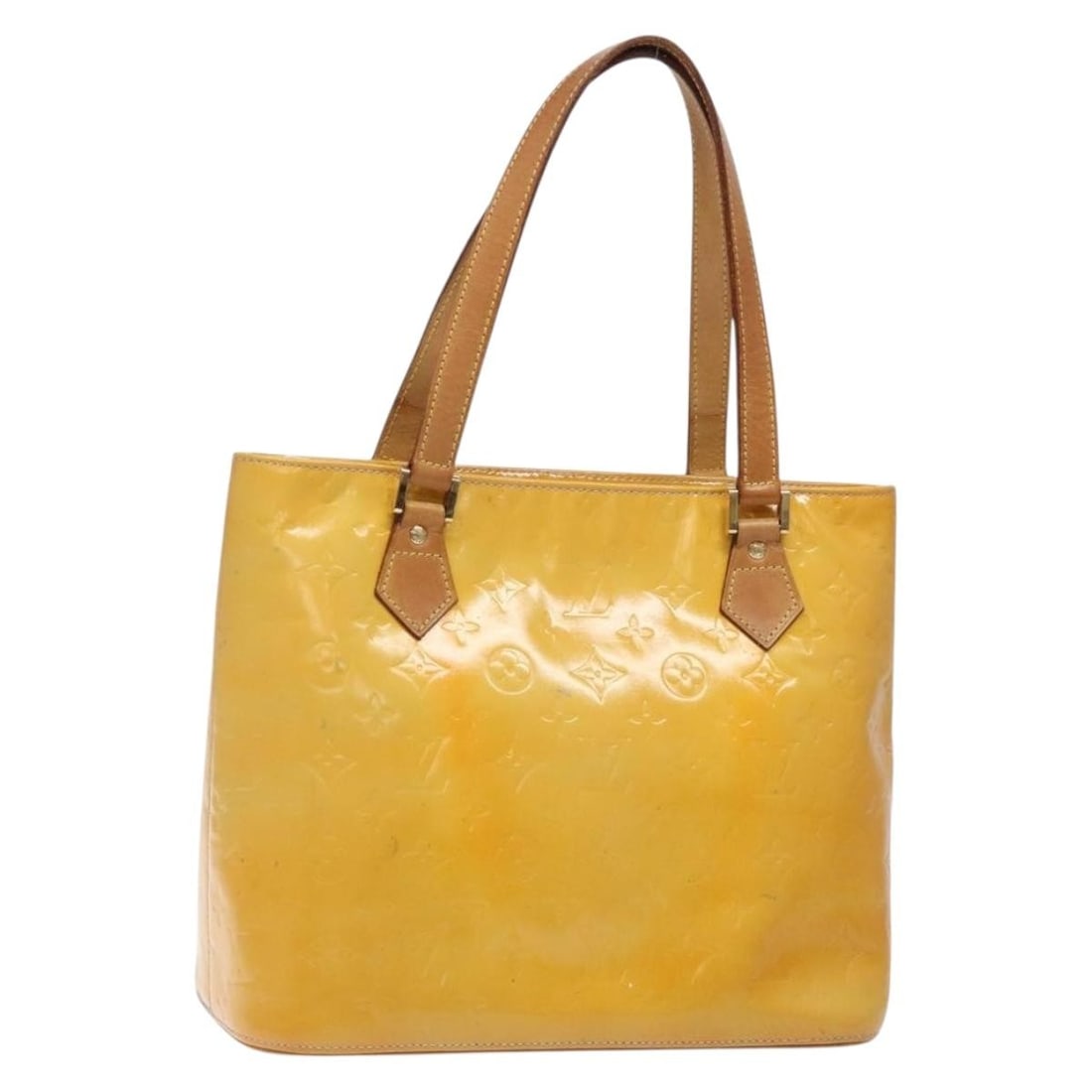 LOUIS VUITTON Monogram Vernis Houston Hand Bag Gris M91053 Auth: LOUIS VUITTON Monogram Vernis Houston Hand Bag Gris M91053 Auth This LOUIS VUITTON Monogram Vernis Houston Hand Bag in Gris is a stylish and practical accessory crafted from high-quality patent leathe