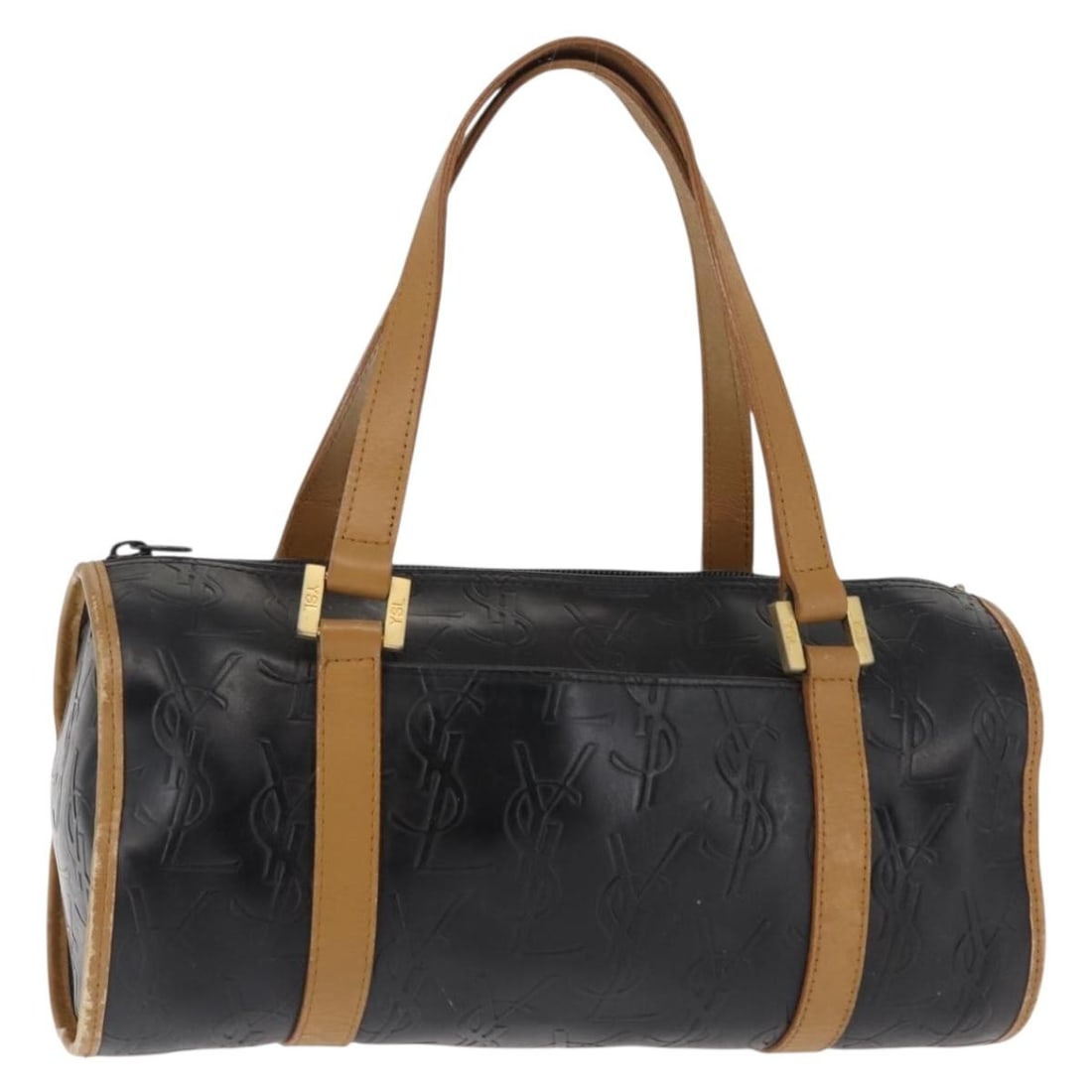 Authentic SAINT LAURENT Black Leather Hand Bag BA6894 (1 of 18)