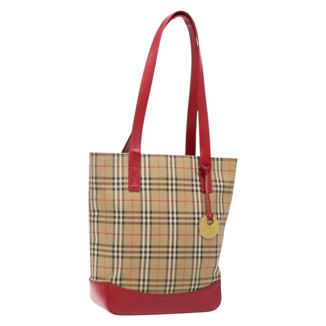 Burberry Nova Check Tote Bag Canvas Beige Gold Authentic (1 of 18)