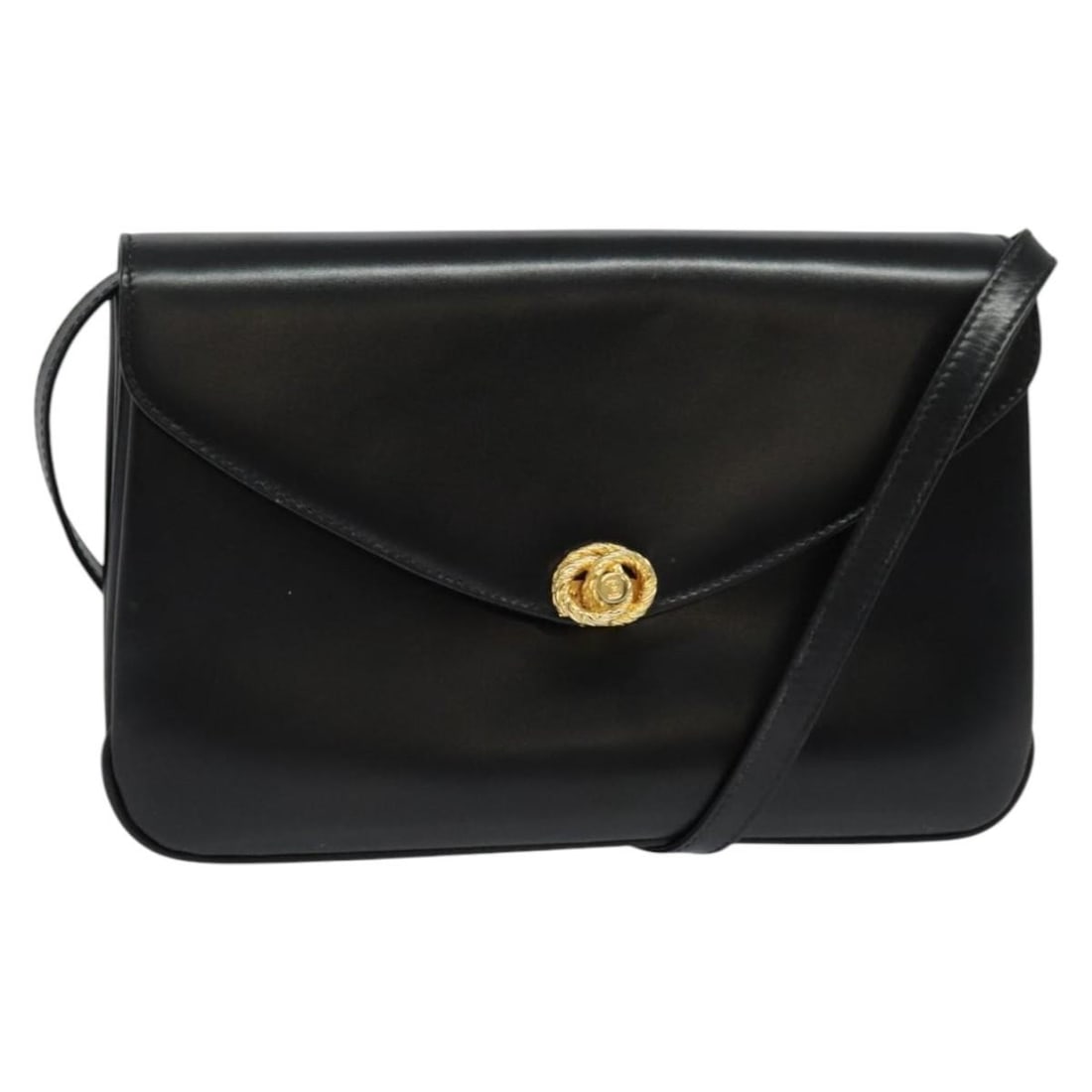 BALLY Black Gold Leather Shoulder Bag Made in Italy (1 of 18)