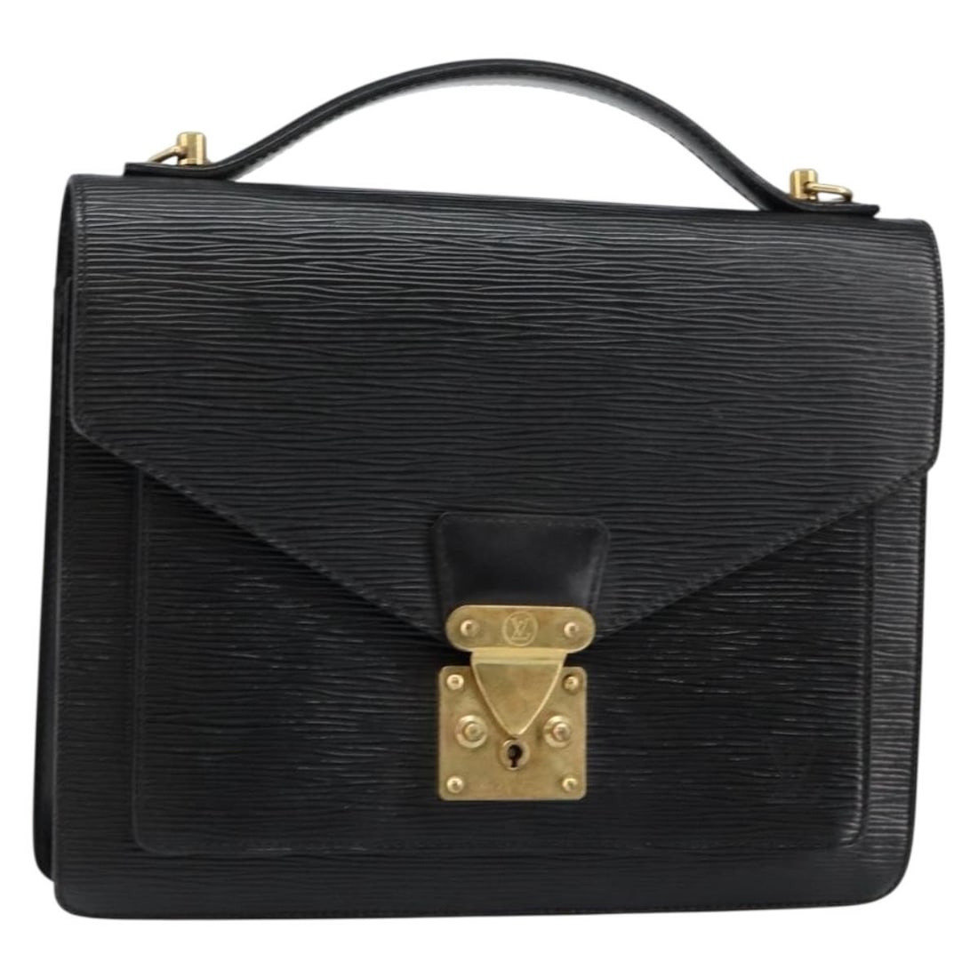 Louis Vuitton Epi Monceau 28 Hand Bag Black M52122 Auth (1 of 18)
