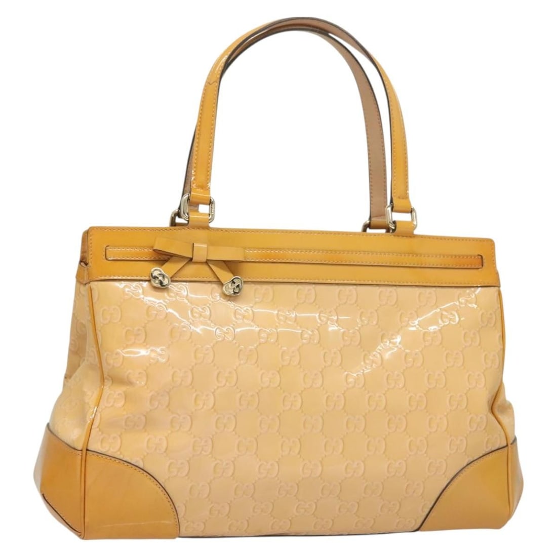 GUCCI GG Canvas Yellow Gold Handbag Authentic 257612 (1 of 18)