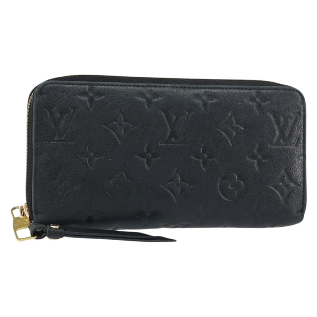 LOUIS VUITTON Monogram Empreinte Zippy Wallet Black M61864 Authentic (1 of 18)