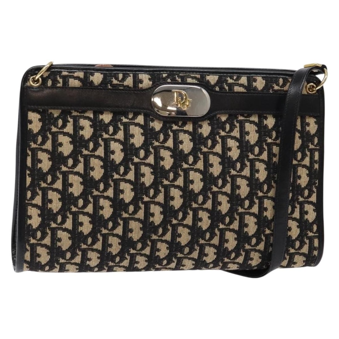 Christian Dior Navy Gold Trotter Canvas Shoulder Bag Auth: Christian Dior Navy Gold Trotter Canvas Shoulder Bag Auth Elevate your accessory collection with the Christian Dior Trotter Canvas Shoulder Bag, an iconic piece that combines style and functionality.