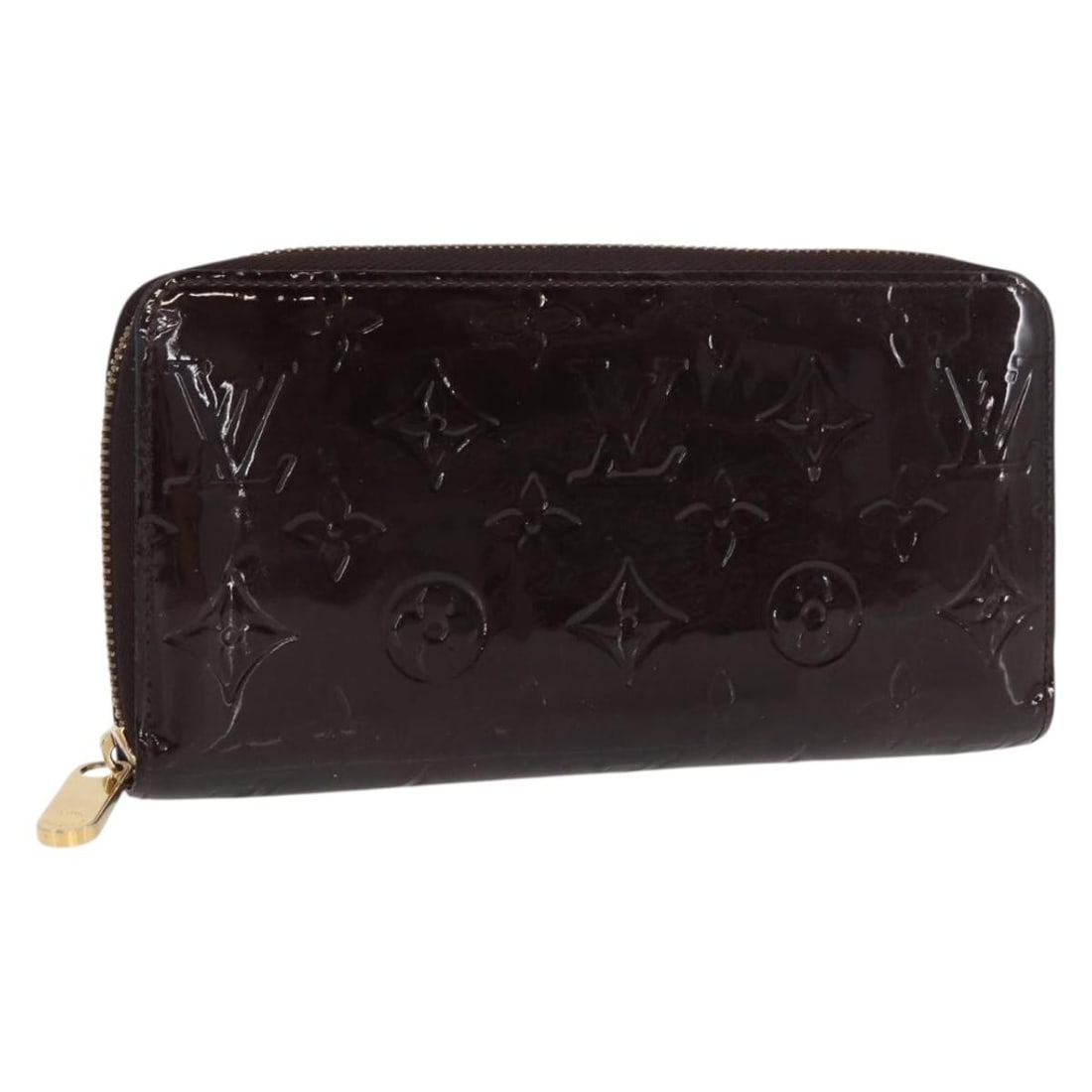 LOUIS VUITTON Amarante Monogram Vernis Zippy Wallet M93522 Auth (1 of 18)