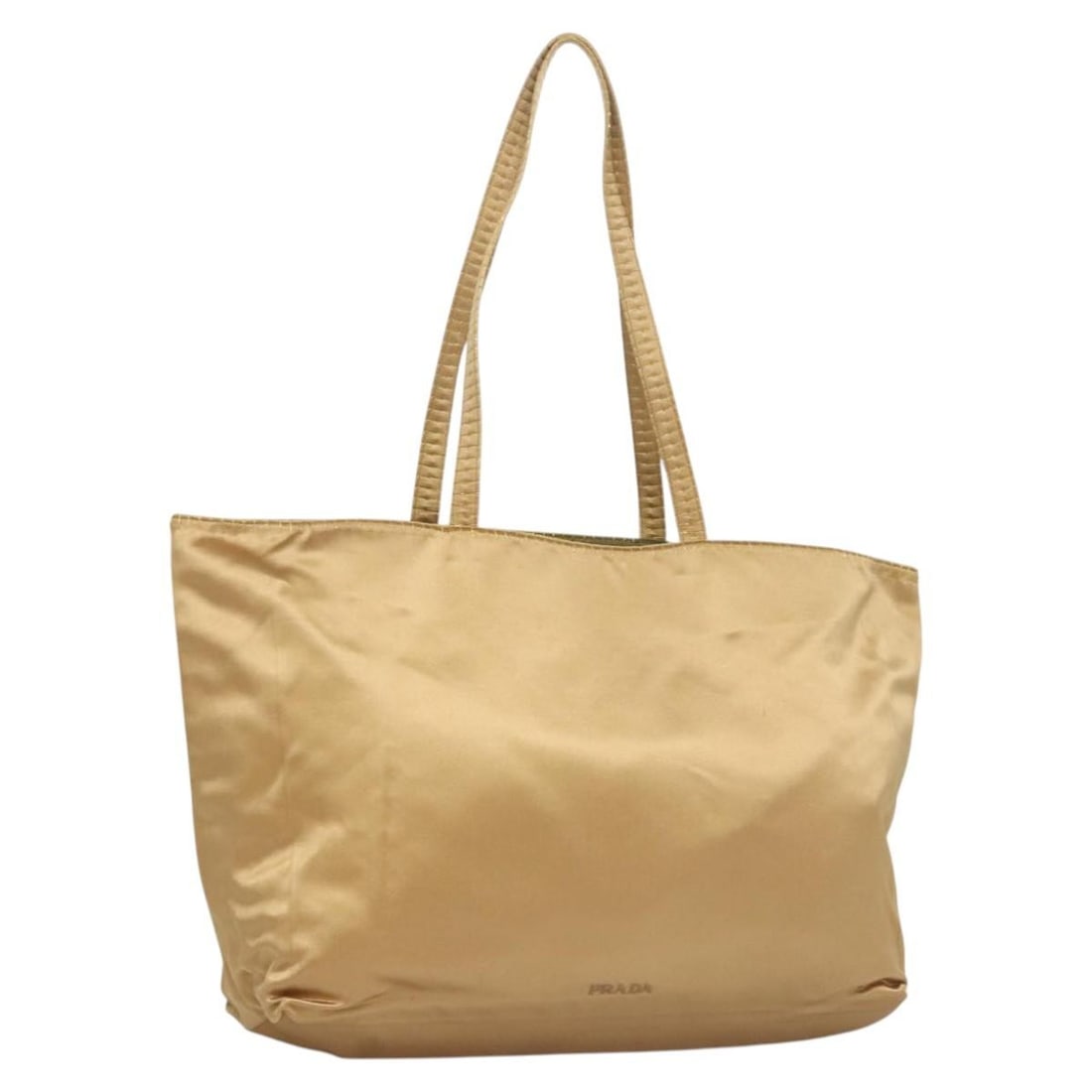 PRADA Champagne Gold Satin Tote Bag Made in Italy (1 of 18)