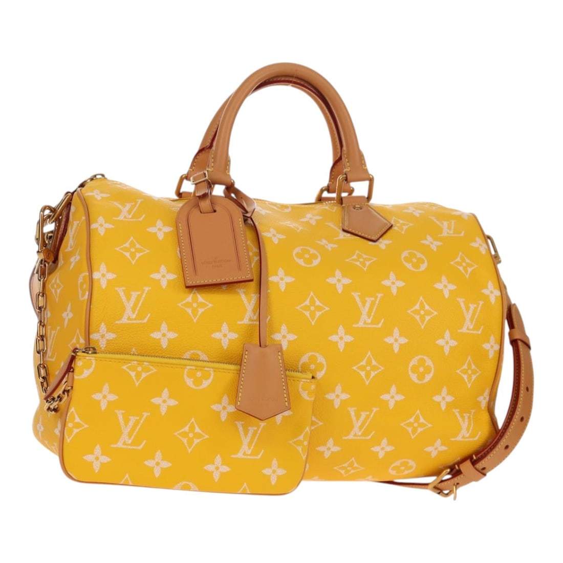 LOUIS VUITTON Speedy P9 Bandouliere 40 Jaune Mat Hand Bag M24419: LOUIS VUITTON Speedy P9 Bandouliere 40 Jaune Mat Hand Bag M24419 This authentic LOUIS VUITTON Speedy P9 Bandouliere 40 Bag is a stylish and functional hand bag designed for the modern individual. Craf