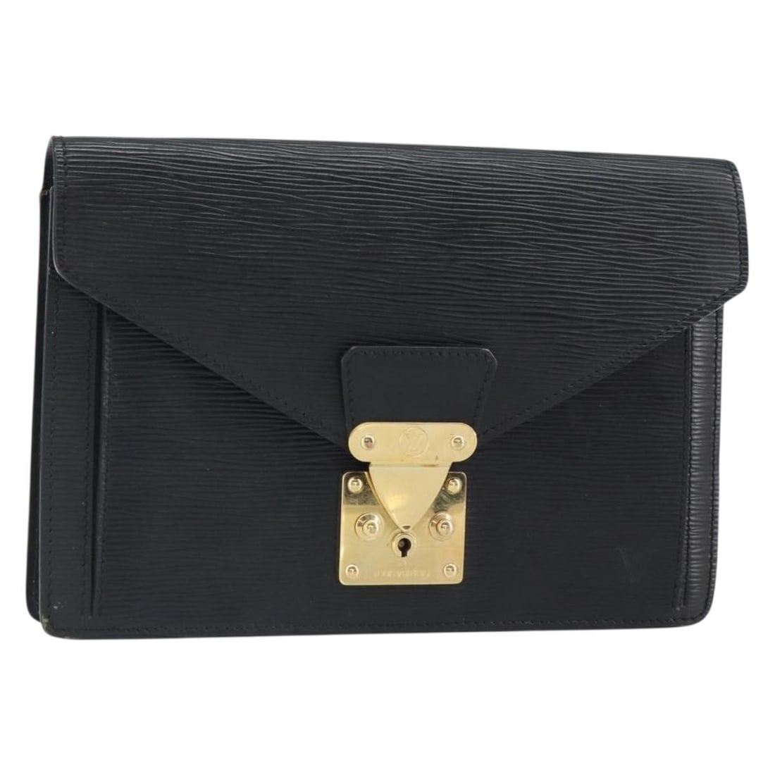 Louis Vuitton Epi Leather Dragonne Black Clutch Bag M52612 France (1 of 18)