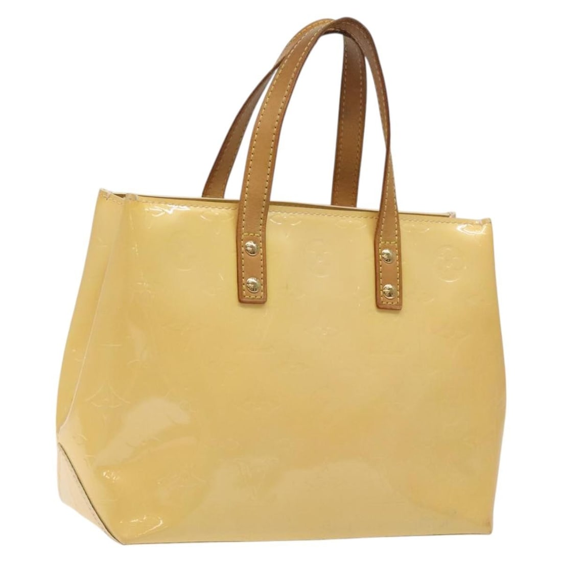 LOUIS VUITTON Monogram Vernis Reade PM Handbag Marshmallow Pink M91306 Auth (1 of 18)