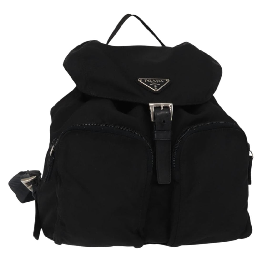 PRADA Black Nylon Backpack Silver Accents Authentic Italy (1 of 18)