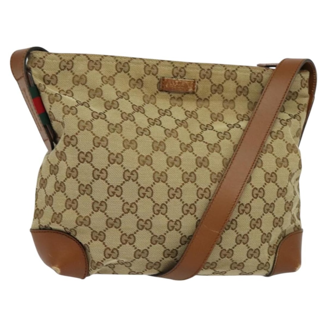 GUCCI GG Canvas Sherry Line Shoulder Bag Beige Red Green 337598 Auth: GUCCI GG Canvas Sherry Line Shoulder Bag Beige Red Green 337598 Auth Discover the elegance of the GUCCI GG Canvas Web Sherry Line Shoulder Bag, a stylish accessory crafted in Italy. This stunning shou
