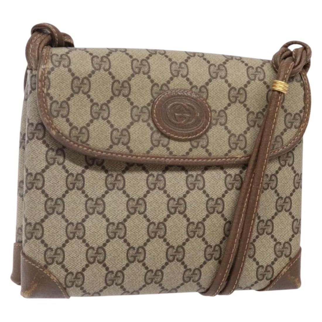 GUCCI GG Supreme Beige Gold PVC Shoulder Bag 007 105 0072 Auth: GUCCI GG Supreme Beige Gold PVC Shoulder Bag 007 105 0072 Auth This authentic GUCCI GG Supreme Shoulder Bag showcases a luxurious blend of beige PVC leather and GG canvas, making it a stylish accessor