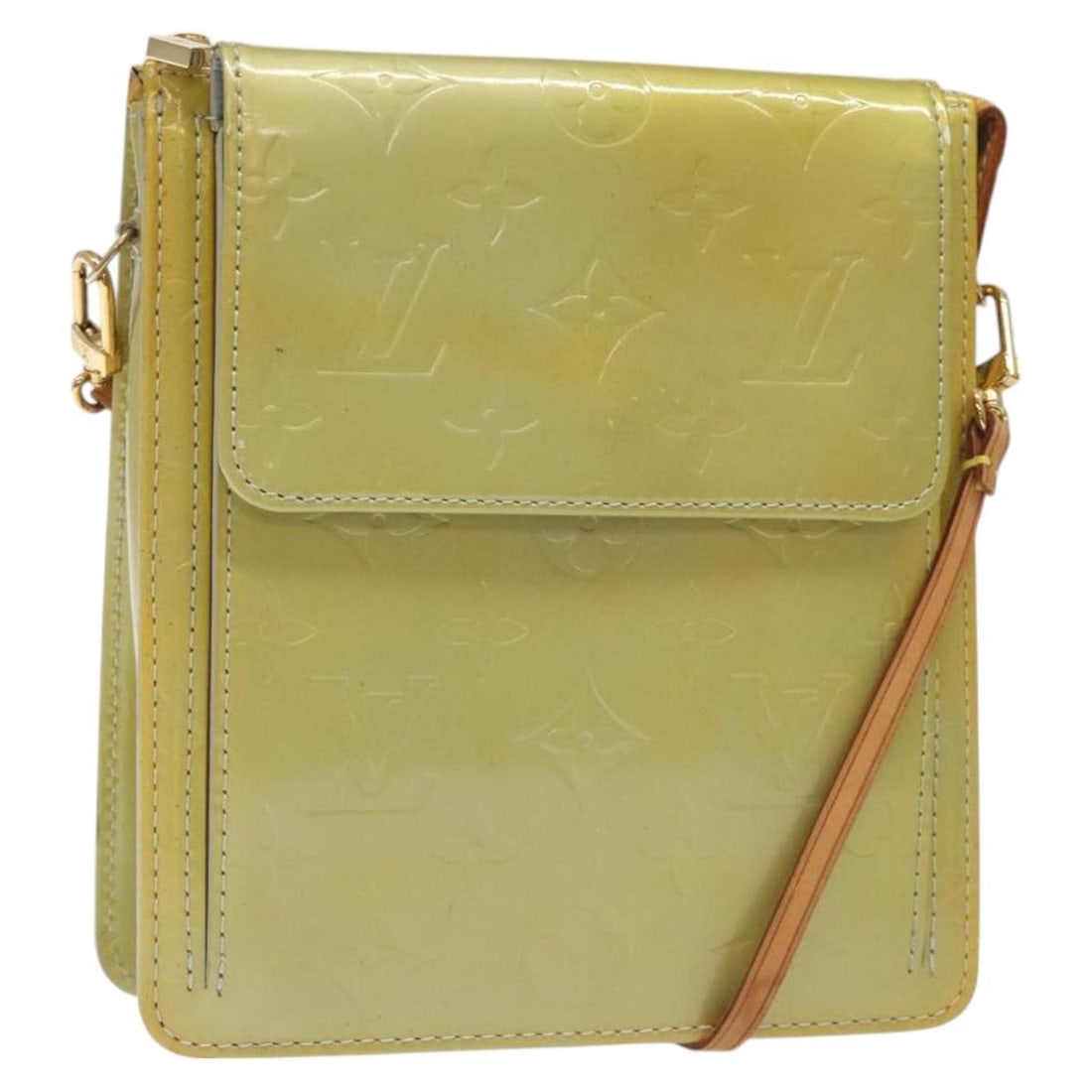 LOUIS VUITTON Monogram Vernis Motto Pouch Gris M91030 Patent Leather France: LOUIS VUITTON Monogram Vernis Motto Pouch Gris M91030 Patent Leather France Discover the LOUIS VUITTON Monogram Vernis Motto Accessory Pouch in elegant Gris. Crafted from high-quality patent leather,