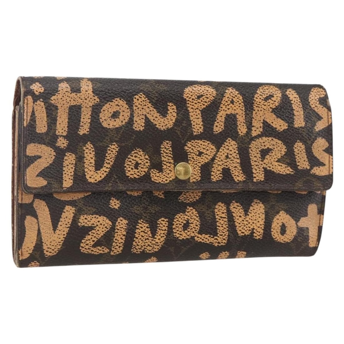 LOUIS VUITTON Graffiti Long Wallet M92190 Orange Canvas Auth (1 of 18)