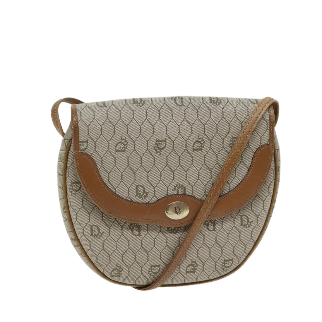 Christian Dior Beige Honeycomb Canvas Shoulder Bag PVC Leather Made in France: Christian Dior Beige Honeycomb Canvas Shoulder Bag PVC Leather Made in France Introducing the Christian Dior Honeycomb Canvas Shoulder Bag, a stylish accessory crafted from durable PVC leather in a so