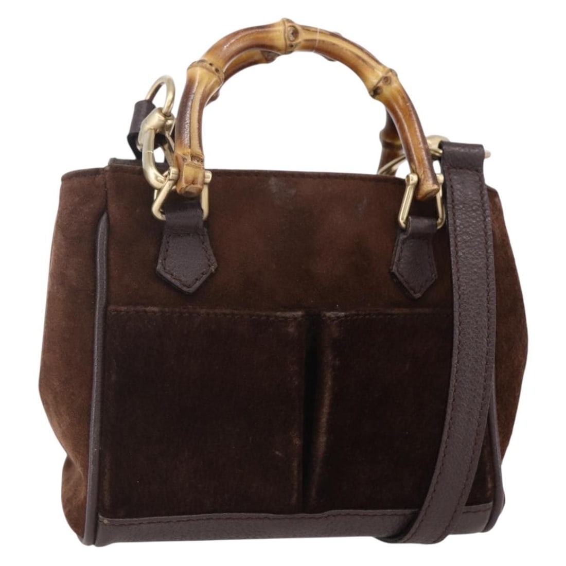 GUCCI Bamboo Hand Bag Suede Brown Gold 2way Auth 007 1793 0238: GUCCI Bamboo Hand Bag Suede Brown Gold 2way Auth 007 1793 0238 Elevate your accessory collection with this authentic GUCCI Bamboo Hand Bag, crafted in luxurious brown suede with elegant gold accents.