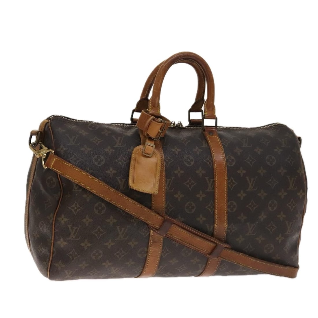 LOUIS VUITTON Monogram Keepall Bandouliere 45 Boston Bag M41418 Authentic (1 of 18)