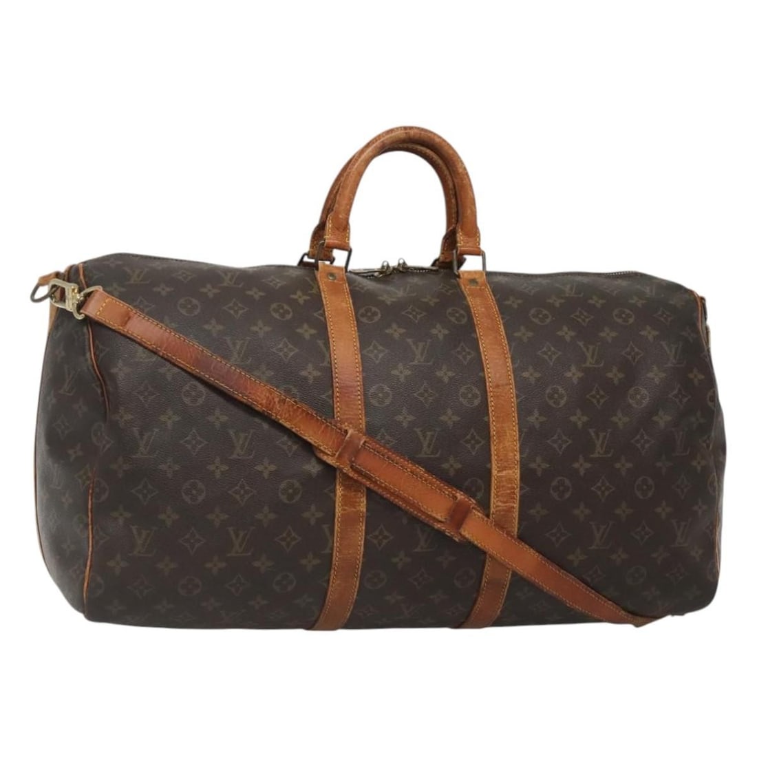LOUIS VUITTON Monogram Keepall Bandouliere 55 Boston Bag M41414 Made in France: LOUIS VUITTON Monogram Keepall Bandouliere 55 Boston Bag M41414 Made in France This LOUIS VUITTON Monogram Keepall Bandouliere 55 Boston Bag (Model M41414) is a classic travel companion crafted from d