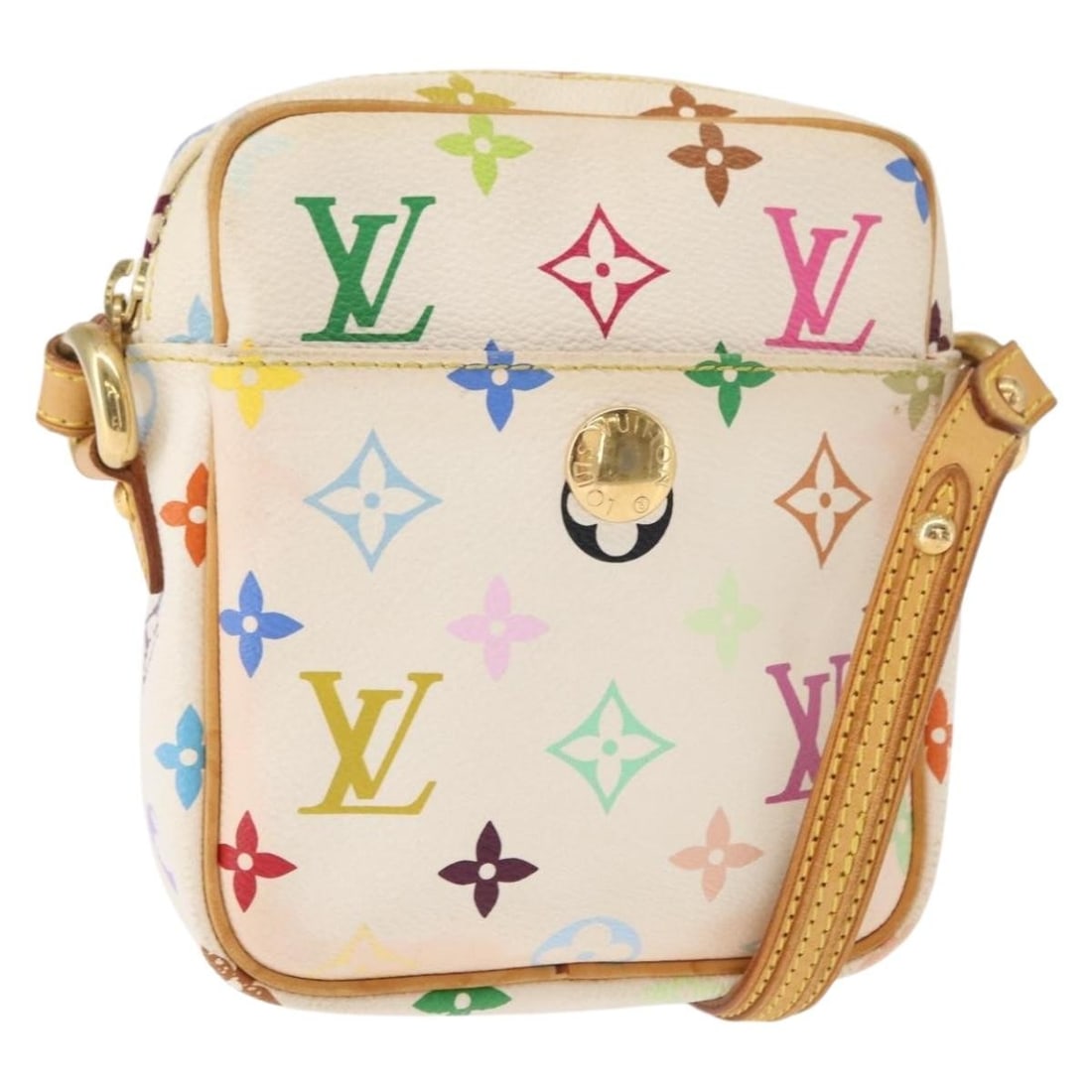 LOUIS VUITTON Monogram Multicolor Shoulder Bag M40055 White Auth (1 of 18)