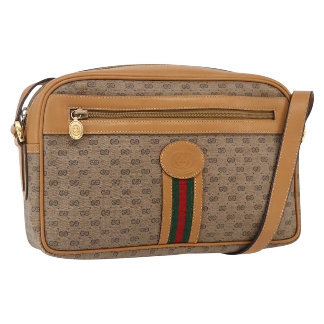 GUCCI Micro GG Supreme Sherry Line Beige PVC Shoulder Bag 001 23 0942 Auth: GUCCI Micro GG Supreme Sherry Line Beige PVC Shoulder Bag 001 23 0942 Auth Elevate your style with the GUCCI Micro GG Supreme Web Sherry Line Bag, a luxurious shoulder bag crafted from durable PVC lea