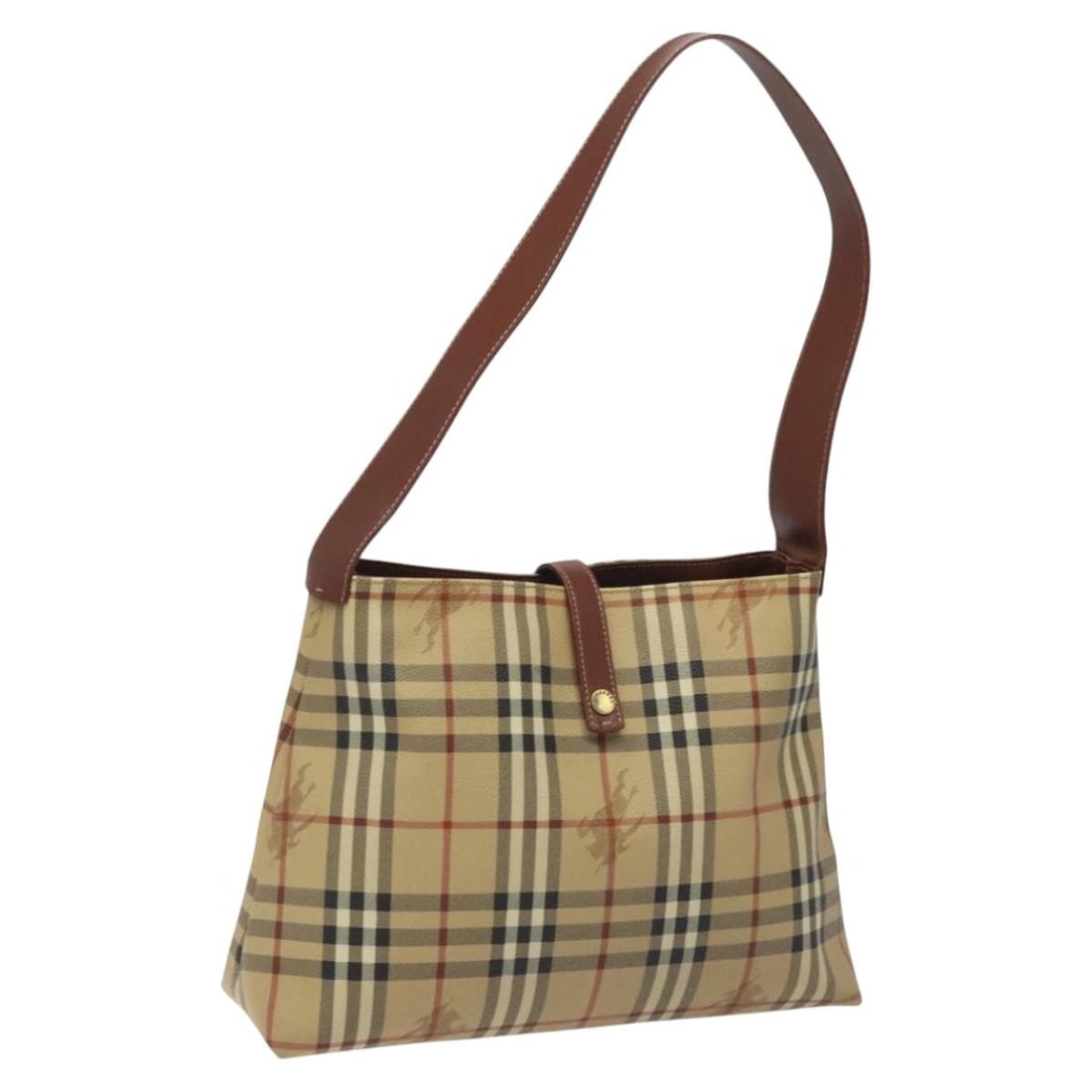 BURBERRY Beige Nova Check PVC Shoulder Bag Made in Italy (1 of 18)