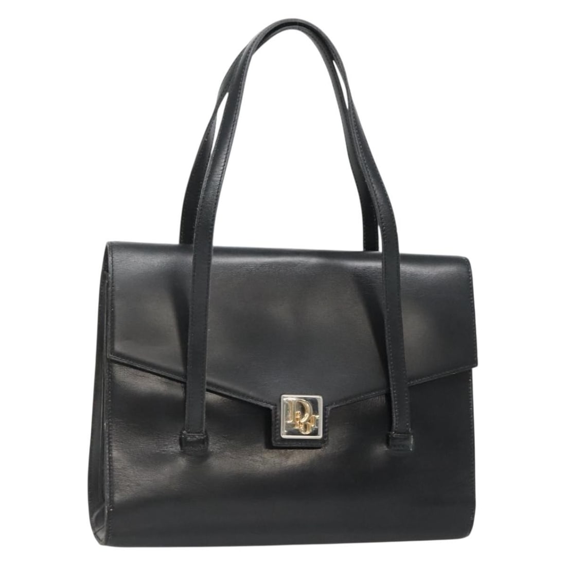 Christian Dior Black Gold Leather Hand Bag Authenticated (1 of 18)