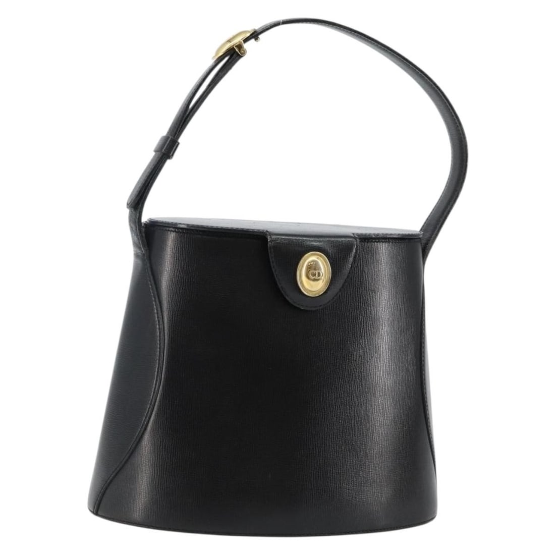 Christian Dior Black Gold Leather Hand Bag Auth BA6007 (1 of 18)