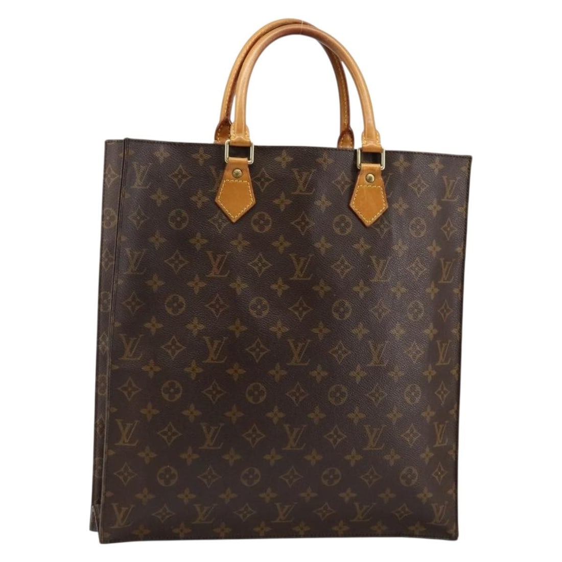 LOUIS VUITTON Monogram Sac Plat Hand Bag M51140 France Auth (1 of 18)