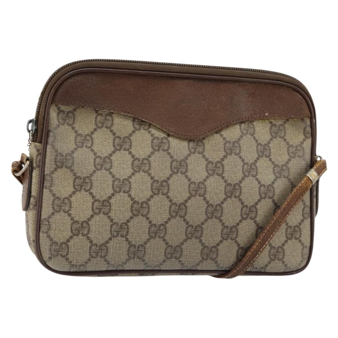 GUCCI GG Supreme Beige Gold PVC Shoulder Bag 007 115 6428 Auth: GUCCI GG Supreme Beige Gold PVC Shoulder Bag 007 115 6428 Auth This authentic GUCCI GG Supreme Shoulder Bag combines luxury with practicality, designed in Italy from high-quality PVC leather. The chic