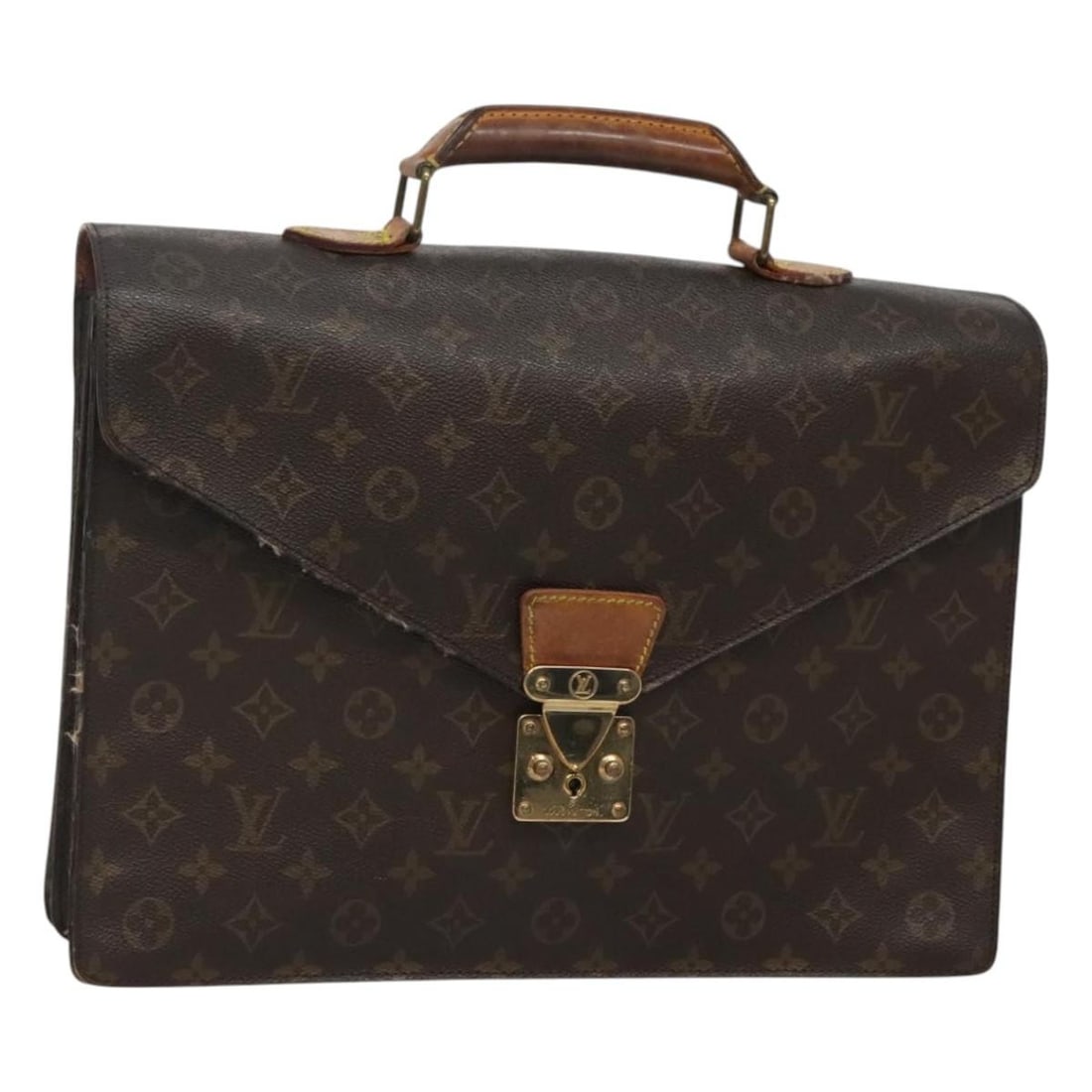 LOUIS VUITTON Monogram Canvas Briefcase M53331 Auth Key Included: LOUIS VUITTON Monogram Canvas Briefcase M53331 Auth Key Included The LOUIS VUITTON Monogram Serviette Conseiller Briefcase (Model M53331) is a sophisticated accessory crafted from premium Monogram Can
