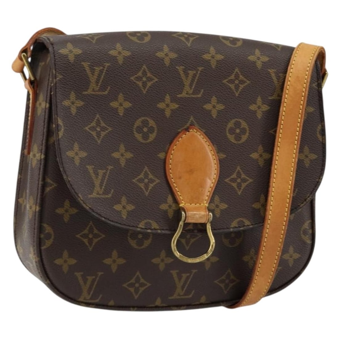LOUIS VUITTON Monogram Saint Cloud GM Shoulder Bag M51242 Auth France (1 of 18)
