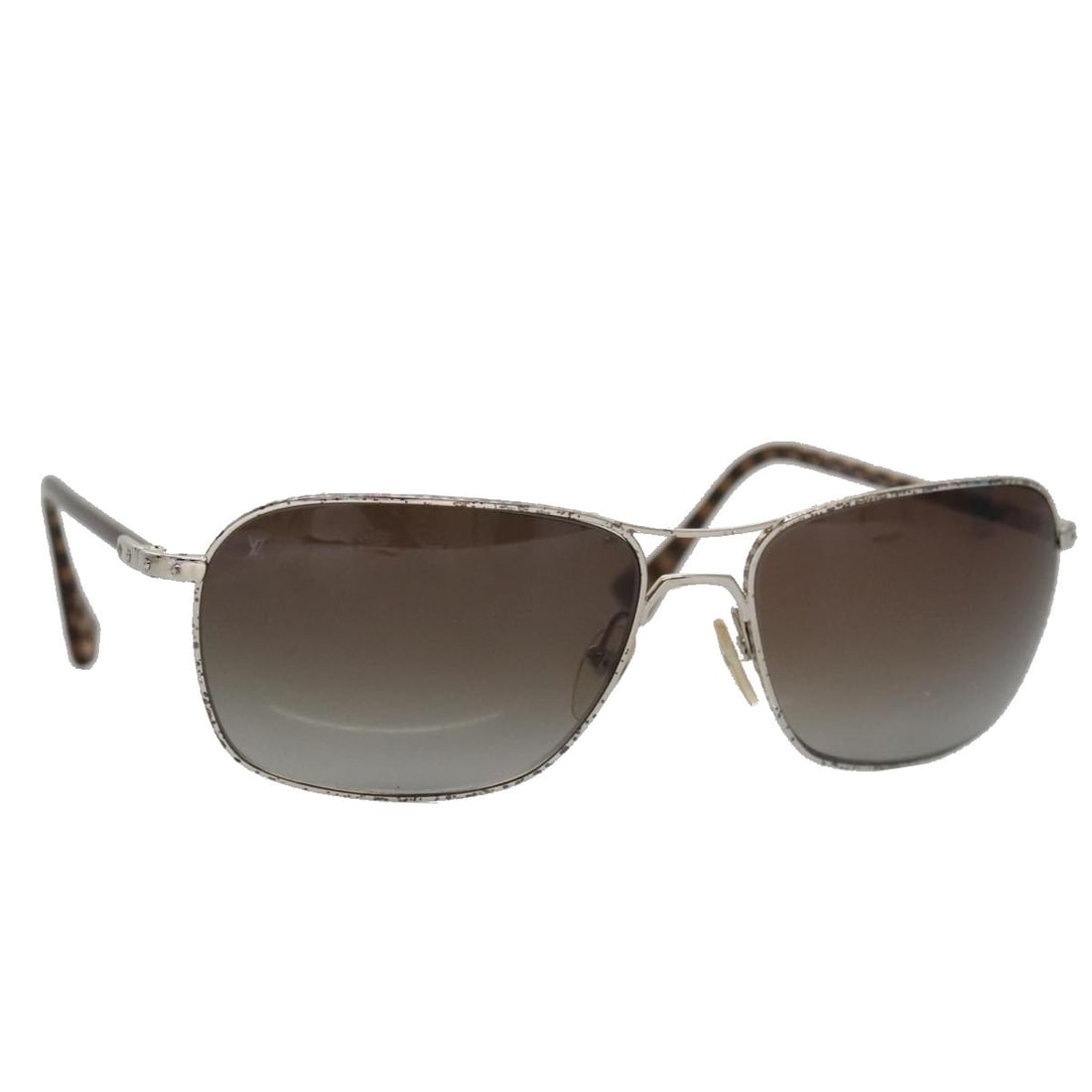 LOUIS VUITTON Damier Conspiration Brown Metal Sunglasses Z0035U Auth: LOUIS VUITTON Damier Conspiration Brown Metal Sunglasses Z0035U Auth Experience the elegance of LOUIS VUITTON with these Damier Conspiration Sunglasses. Crafted in France, these sunglasses feature a s