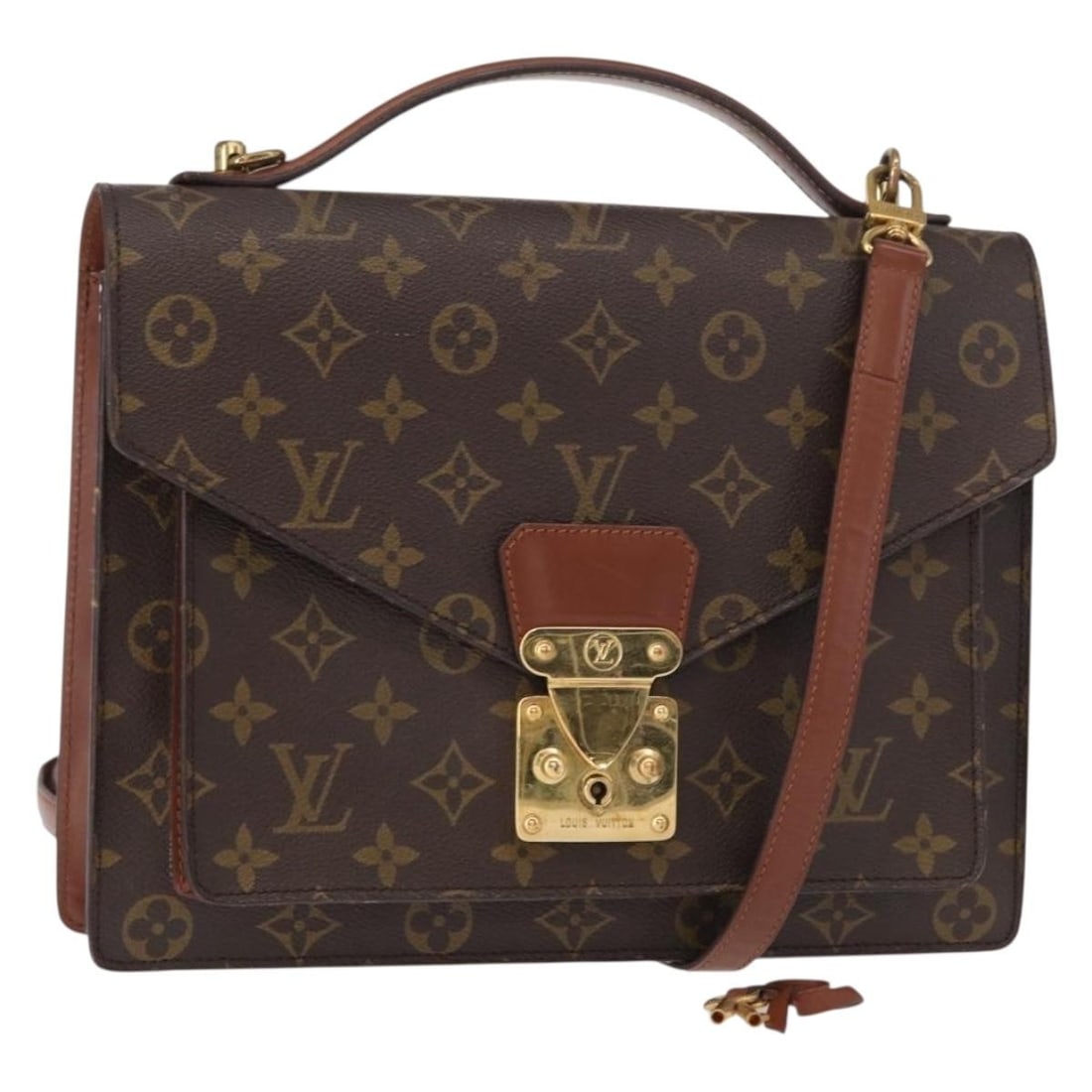 LOUIS VUITTON Monogram Monceau 28 Hand Bag M51185 Authentic (1 of 18)