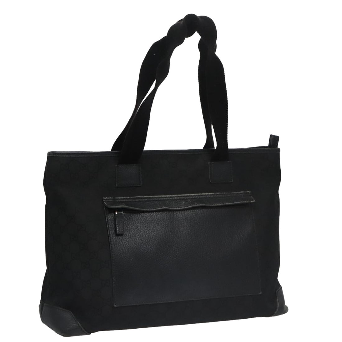 GUCCI GG Canvas Tote Bag Black Silver 180449 Made in Italy (1 of 18)