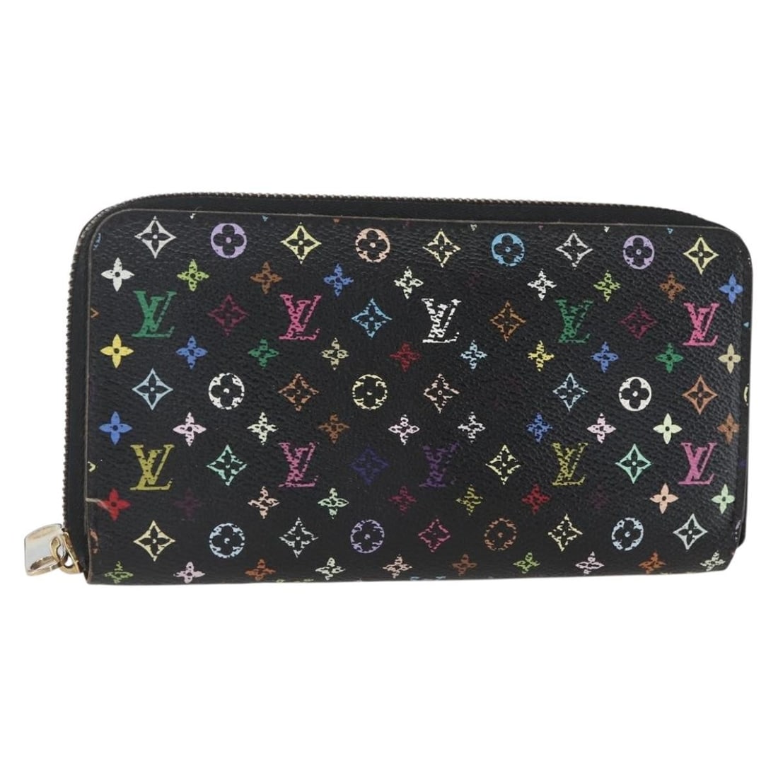 LOUIS VUITTON Monogram Multicolor Zippy Wallet Black M60243 Authentic (1 of 18)