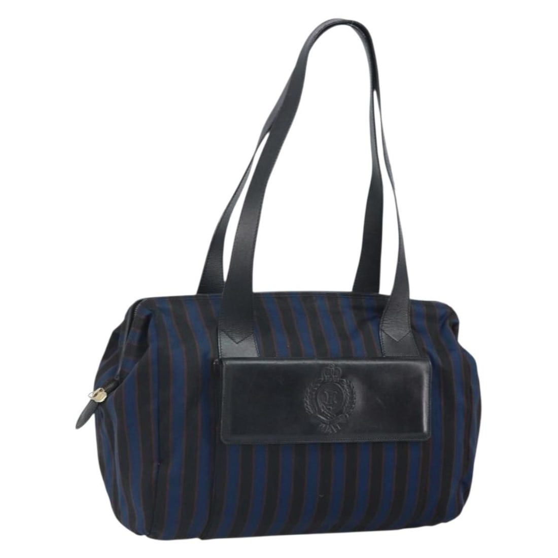 Celine Blue and Gold Canvas Tote Bag Made in Italy (1 of 18)