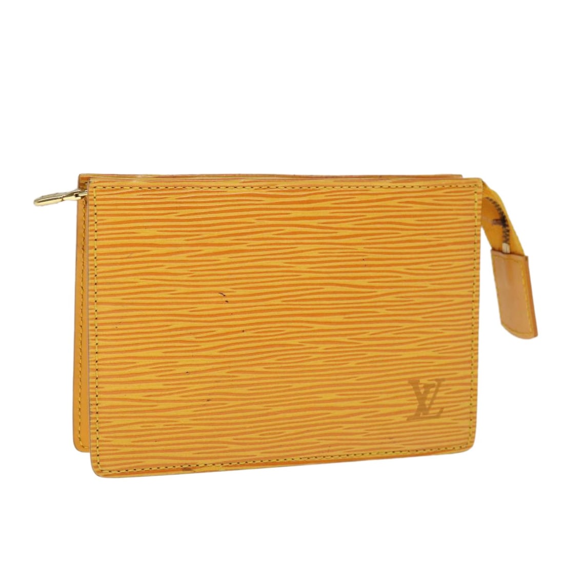 Louis Vuitton Yellow Epi Poche Toilette 15 Pouch Auth SR4907: Louis Vuitton Yellow Epi Poche Toilette 15 Pouch Auth SR4907 This authentic LOUIS VUITTON Epi Poche Toilette 15 Pouch in vibrant yellow is a stylish accessory crafted from durable Epi leather. Measuri