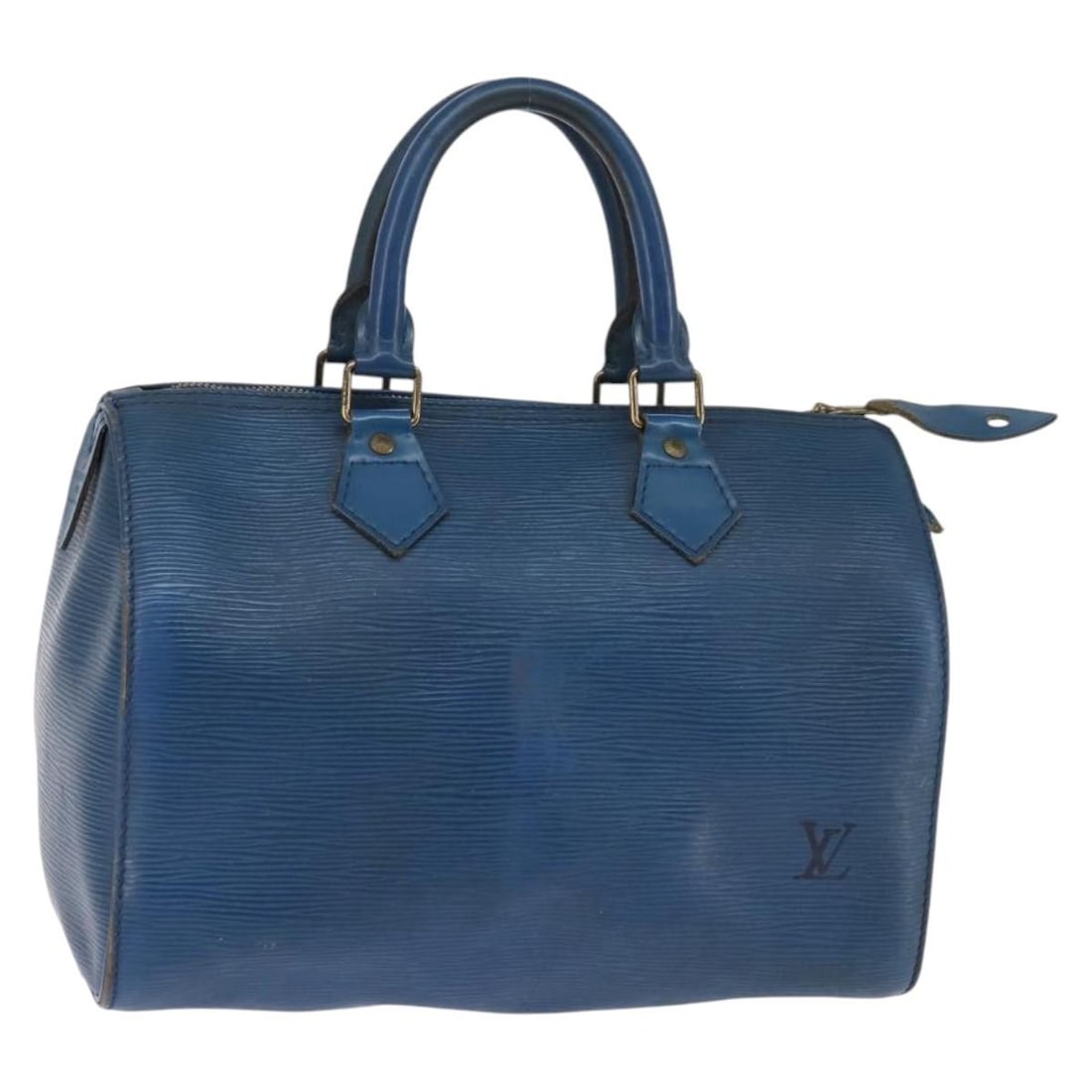 LOUIS VUITTON Epi Speedy 25 Hand Bag Toledo Blue M43015 Authentic (1 of 18)