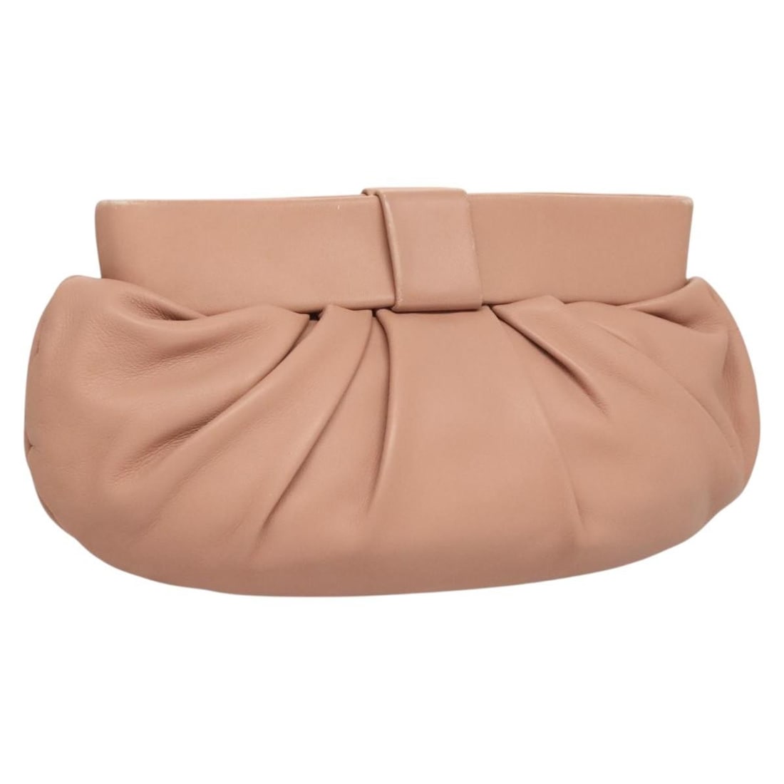 VALENTINO Pink Gold Leather Clutch Bag Made in Italy: VALENTINO Pink Gold Leather Clutch Bag Made in Italy This elegant Valentino clutch bag showcases a stunning combination of pink and gold leather, crafted in Italy for a luxurious finish. With dimensio