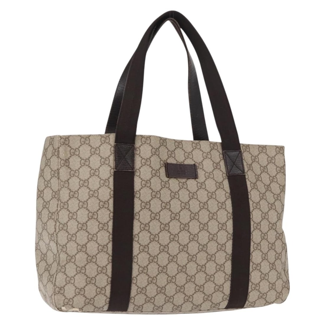 Beige GG Supreme Tote PVC Leather Gucci 141624 Handbag: Beige GG Supreme Tote PVC Leather Gucci 141624 Handbag This is an authentic GUCCI GG Supreme tote bag crafted from beige PVC leather and GG canvas. Made in Italy, this tote features a spacious design