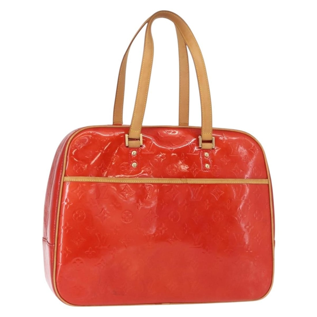 LOUIS VUITTON Monogram Vernis Sutton Hand Bag Red M91080 Auth: LOUIS VUITTON Monogram Vernis Sutton Hand Bag Red M91080 Auth Elevate your style with this authentic LOUIS VUITTON Monogram Vernis Sutton Hand Bag. Crafted in Spain from luxurious patent leather, this